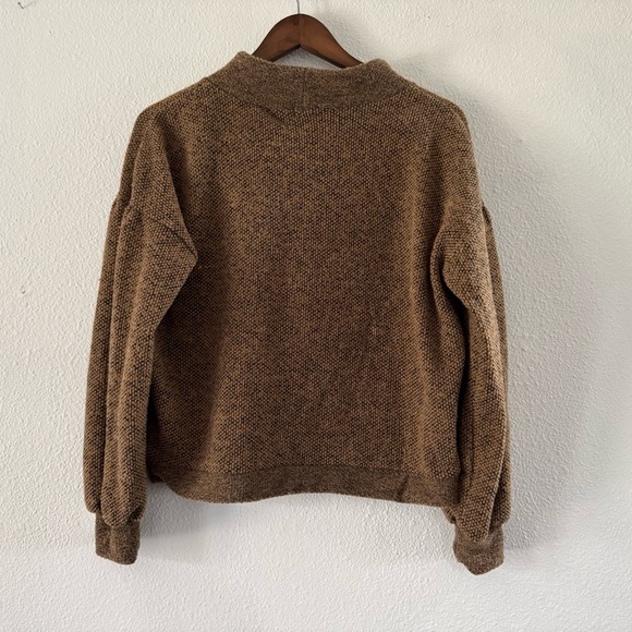Buckle BKE Pullover Sweater Mock Neck French Terry Balloon Sleeve Academia Small - Picture 15 of 16